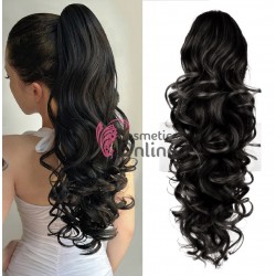 Extensie de par coada ondulata cu cleste 60 cm Brunet Cod 7151A-1B